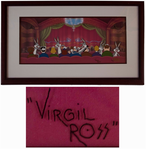 Bugs Bunny Limited Edition Hand-Painted AP Cel Signed by Artist Virgil Ross -- Artwork Measures 24.5'' x 11''